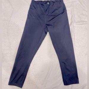 Capris workout leggings, slate blue